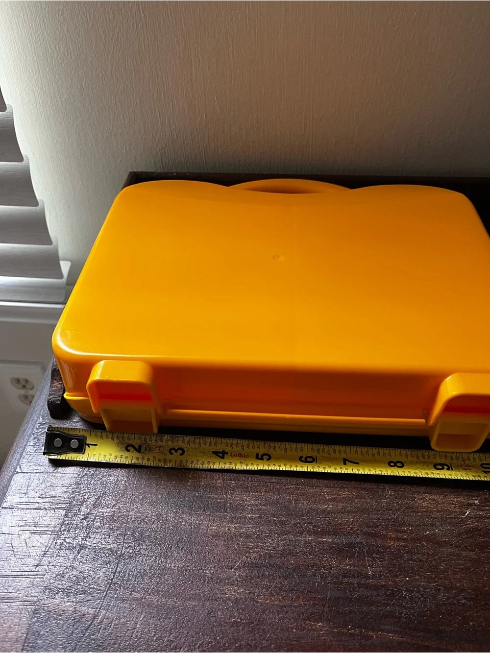 Vintage 2012 Lego Yellow Kids Carrying Case with Red Latches
